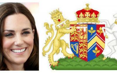 The Coat of Arms of the Duchess of Cambridge.
