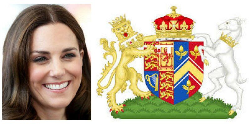 The Coat of Arms of the Duchess of Cambridge.