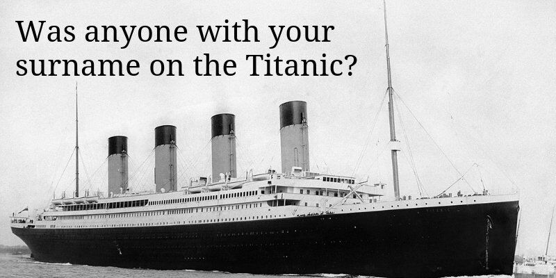 The Titanic passenger list