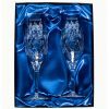 Set of Two Coat of Arms Champagne Flutes