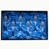 Set of Six Coat of Arms Champagne Flutes