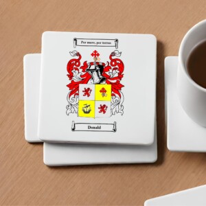 coasters with coat of arms family crest