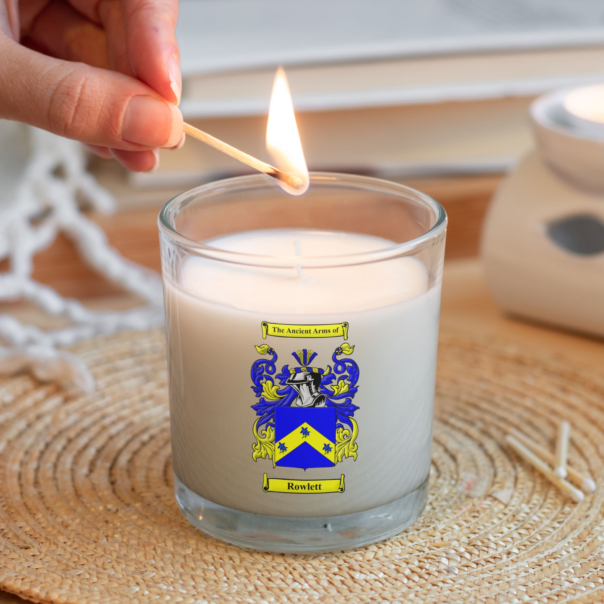 coat of arms candle family crest (3)
