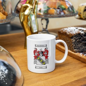 Mug with coat of arms and family crest.
