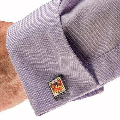 Select Gifts Oliver Wales Family Crest Surname Coat Of Arms Gold Cufflinks Engraved Box