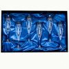 Set of Six Mayfair Coat of Arms Champagne Flutes