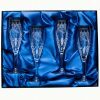 Set of Four Coat of Arms Champagne Flutes