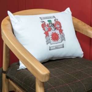 personalised coat of arms cushion