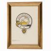 Clan badge print in a gold frame