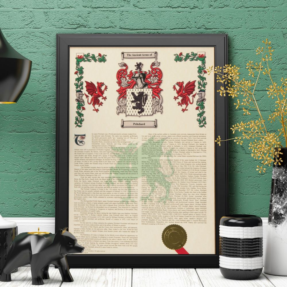black frame surname history family crest (2)