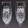 Coat of arms champagne set glasses