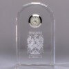 Crystal bevelled arch clock