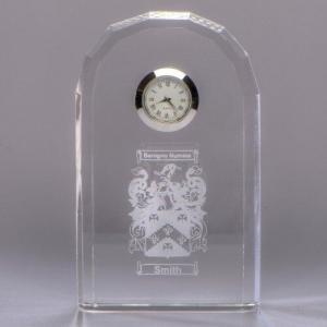 Crystal bevelled arch clock