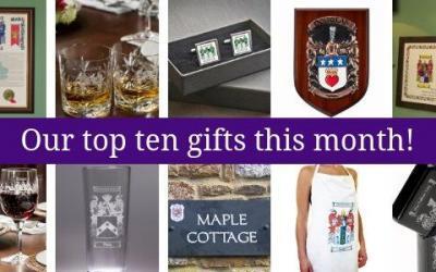 Our top ten gifts this month!