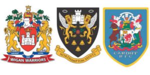 Sports clubs frequently have their own heraldry.