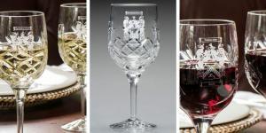 Wine glass with coat of arms and family crest
