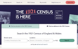 Address search on the 1921 census