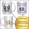 Platinum Jubilee personalised mug with coat of arms and official logo