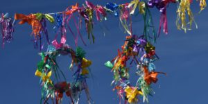 May Day traditions often include flowers, ribbons and crowns.