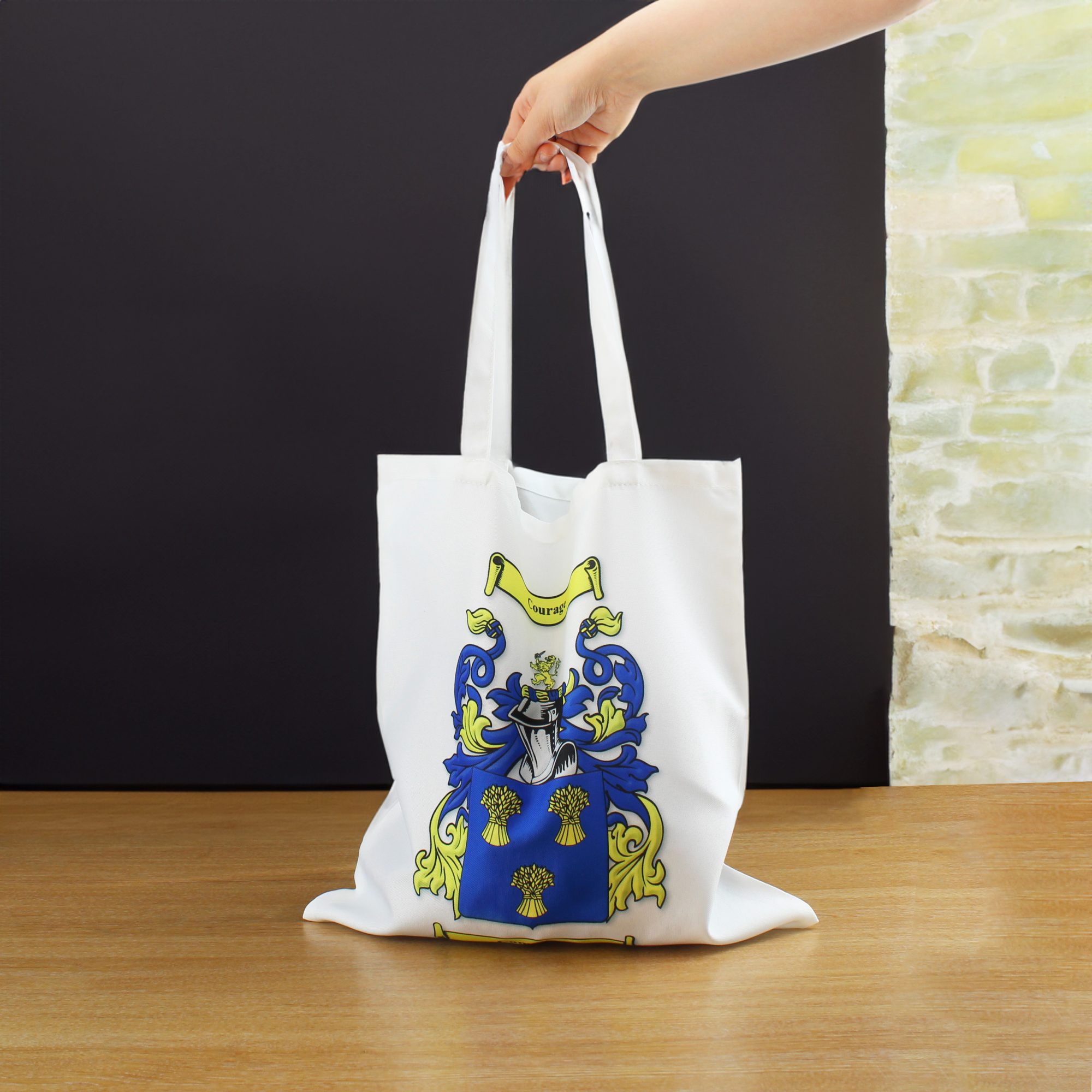 Printed Tote Blue Full