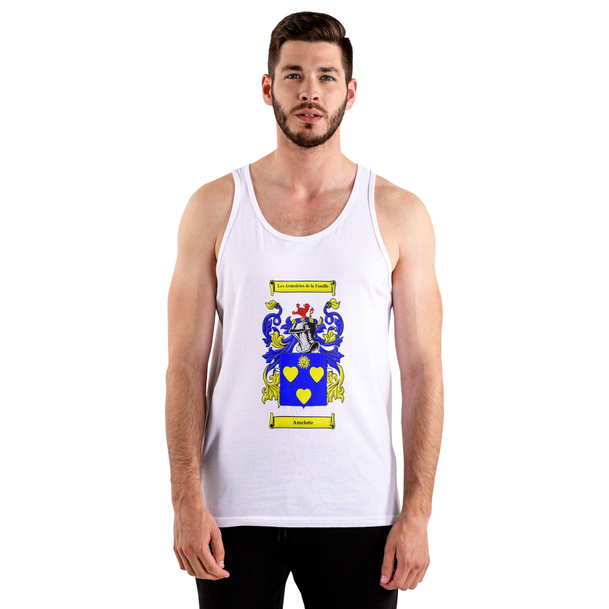 tank top with large family crest coat of arms (5)