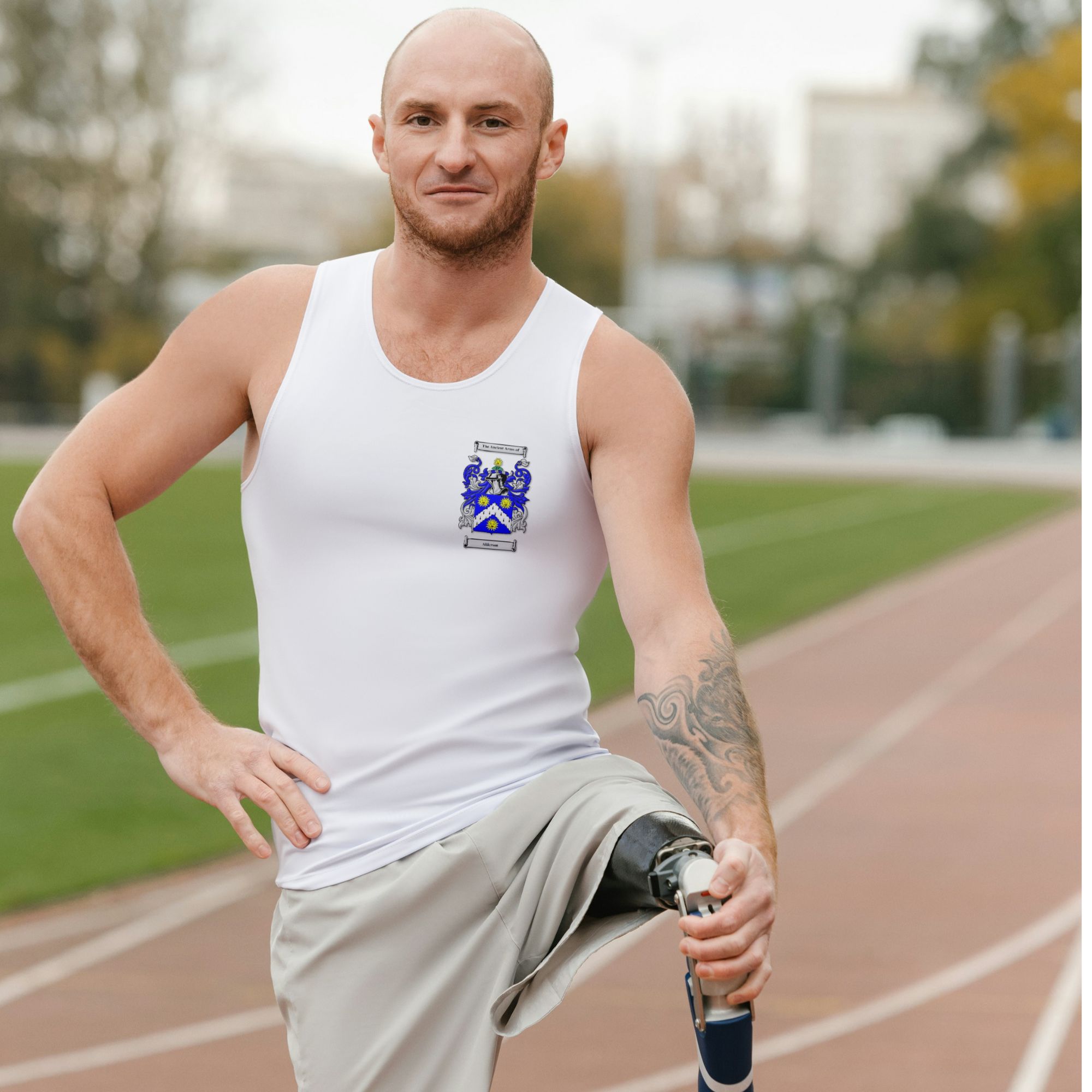 tank top with small coat of arms family crest (6)