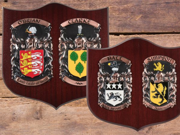 Double Oak Style Coat of Arms / Family Crest Shield, Bespoke Personalised Gift