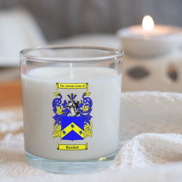 Scented Candle, Personalised with Family Crest / Coat of Arms