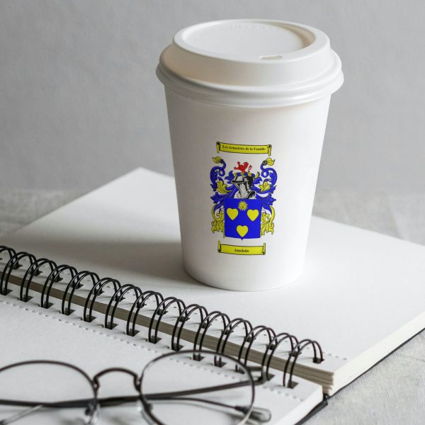 White Thermal Mug with Coat of Arms / Family Crest