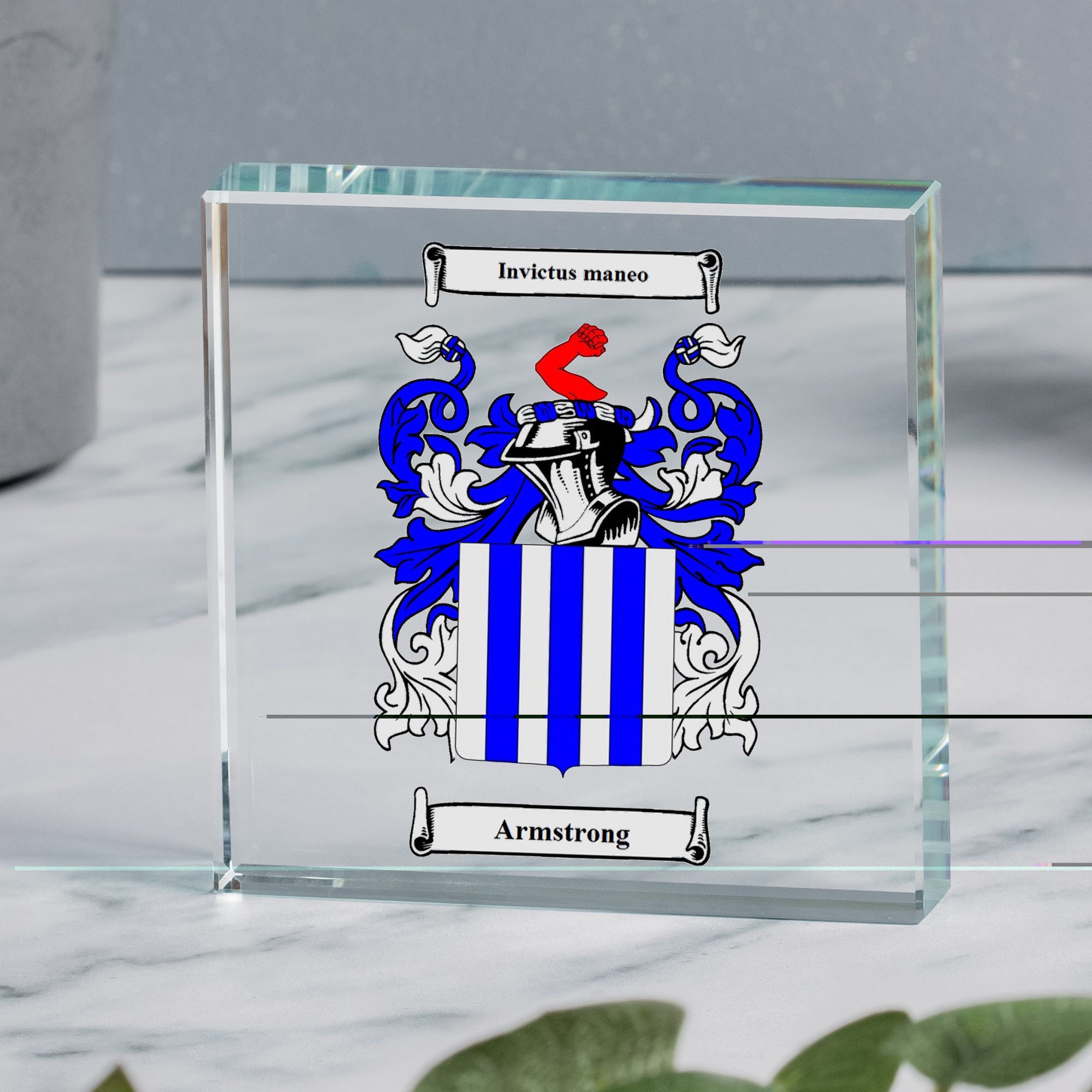 glass tile with coat of arms family crest (1)