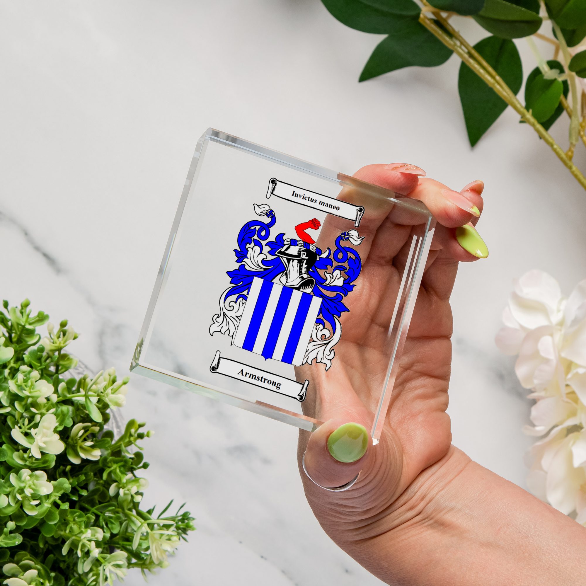 glass tile with coat of arms family crest (3)