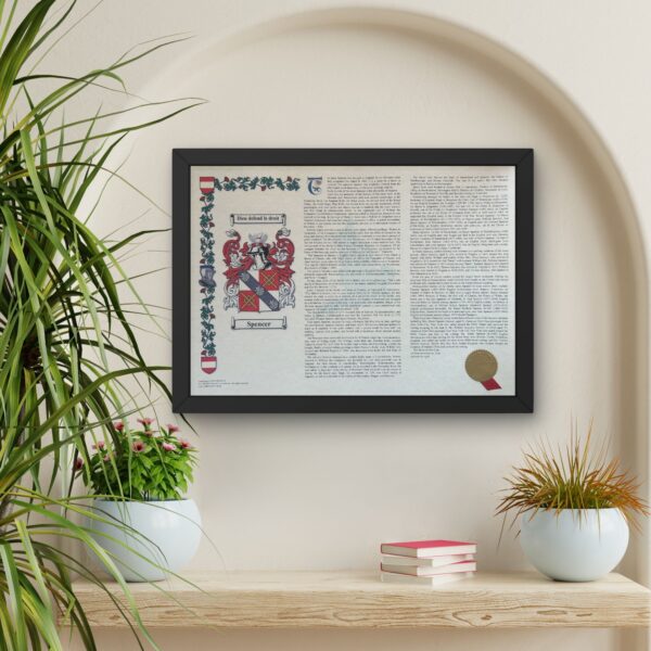coat of arms landscape black frame
